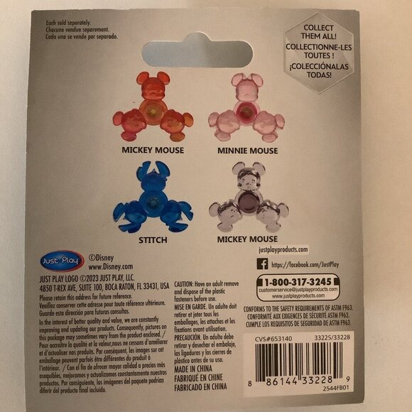 Disney 100 Mickey Mouse Silver Fidget Spinner New In Package - Picture 3 of 3